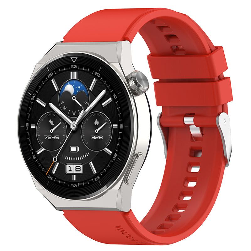 For Huawei Watch GT 3 Pro 46mm GT 2 46mm Pro GT 2 46mm Silicone Watch Band 22mm Adjustable Wrist Strap with Silver Pin Buckle For Huawei Watch GT 3 Pro 46mm GT 2 46mm Pro GT 2 46mm Silicone Watch Band 22mm Adjustable Wrist Strap with Silver Pin Buckle
